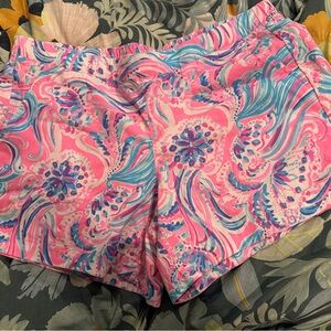Lilly Pulitzer Pink and Blue High Waist Shorts